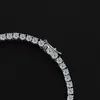 Подвесные ожерелья Knobspin Теннисное ожерелье для женщины свадьбы еврейство с сертификатом 925 стерлинговой кусочек 18 -каратного белого золота 230817