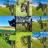 Other Event Party Supplies Garden Fence Decoration Home Decor Metal Peeping Cow Backyard Hang Artwork Animal Theme Funny Welcome Sign for Park 230816