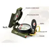 Equipamento de acampamento ao ar livre Ferramenta multi -ferramenta portátil bússolas de escalada militar Compasses de metal Tourism Survival Tool Prozz