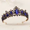 Wedding Hair Jewelry KMVEXO Baroque Vintage Purple Tiara Royal Crystal Crown Tiaras for Women Princess Tiaras for Girls Bridal Accessories 230816