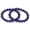 Strand Natural Stone Round kralen armbanden lapis lazuli genezende chakra kristal pols keten vrouwen mannen sieraden maken