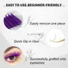 False Eyelashes Colored Lash Extensions D Curl Classic Single Individual Eyelash Extensions Rainbow Colored Natural lashes extension HKD230817