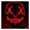 Autre Home Garden Halloween Toys Funny Mask a mené Light Up the Purge Election Year Festival Cosplay Costume fournit des masques de fête Dro Dhbrc