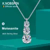 Colliers de pendentif Knobspin D VVS1 Collier de diamant pour femme Jewely avec GRA 925 Sterling Sliver plaqué 18 carats d'or blanc 230817