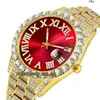 Rolaxs Montre Diamant Missfox 2023 Eternity 26433 Hip Hop Mode Hommes Es Cz Incrustation Vert Cadran Romain Mouvement À Quartz Hommes Iced Out s Boîtier En Alliage