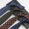 Ties di prua novità Paisley Hand Menn's 8cm Geometric Polyester Necktie per matrimoni Business Floral Bowtie Groom Neck Regali