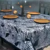 Table Cloth Halloween Decoration Lace Spider Web Skeleton Skull Tablecloth Black Fireplace Mantel Scarf Event Party Decoration Supplies 230816