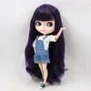 Dolls Icy DBS Blyth Doll BJD Corpo articular PELE BRANCO PLACA FACA FACE FACE MATTE BL169 CABELO PURPO 30CM 230816