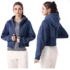 2023New Women's Sports Yoga Jacket Zipper Coat Yoga Suit Fitness Stayランニングフード付きサムホールスポーツスーツジムトレーニングフード付きトップ