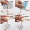 1Set Baby Crib Hanger Baby Rattles Wooden Beads Wind Chimes Bell Toys Room Bed Hanging Decor Tent Decor Props Gift HKD230817