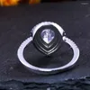 Pierścionki ślubne Modna Kreatywna kryształ damski Damskie kryształ z pełnym pierścieniem cyrkonu Srebrny kolor wspaniały gruszka rozmiar 6-10