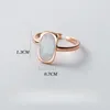 Wedding Rings Vintage Square Opal for Women Natural Stone verlovingsring Verstelbare sieraden Geschenk bague