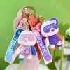 Couchette de trousseau anime mignon Netflix Colorlocked Lightning Bear Key Ring Doll Couple Studers Personnalized Creative Saint Valentin's Day Ups