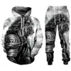 Tracksuits Transuits Trend Animal Lion 3D Print Tracksuit Tracksuit Troops Hoodie و Pants 2PCs Sweghers Sweghirt Fashion Clothing