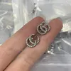 Luxury Stud Earring Double Letter G Logo Earing Women Hoop Designer Jewelry Ggity Crystal Pearl Earrings Woman 5655