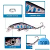 A -lokken lokt 1 PCS Minnow Visserij Lure 68mm 2.7G 3d Eyes Recisfish Aas Wobbler Artificial Plastic Hard Tackle Drop Delivery Sports O DHO21