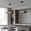 Lampadari tavolo da pranzo moderno nero rotondo a sospensione della luce semplice soggiorno cucina bar lampadario illuminazione interno