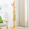 Hangers Tree Shaped Coat Rack 8-Hook Wood Clothes Hanger Bedroom Simple Storage Home Organizer Floor