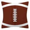 Kuddefodral Rugby Football Basketball Printed Mönster Square Polyester Cushion Cover for Home Living Room SOFA DECORATION CASE 45x45CM HKD230817