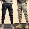 Men's Pants 2023 Man Spring Autumn Tactical Military Cargo Men Outdoor Work Slacks Male Slim Multi Pocket Trousers F141