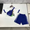 Designer Baby Clothes Kids Tracksuits Taille 110-160 cm T-shirt et shorts imprimés en trois dimensions linéaires