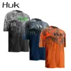 Camisas al aire libre camisas de pesca Huk hombres verano al aire libre manga corta camisetas de pesca
