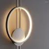 Wall Lamp Copper LED Bedside Foyer Aisle Corridor Atmosphere Lighting Sconce 3 Color Temperature Dimming Drop