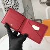 Multi-colored Luxury Designer Handbag Women's Short folding wallet Fashion Short Wallet Classic wallet with card bag 60895