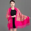 Scarves Women Embroidery Cashmere Shawl Winter Scarf Warm Pashmina Wraps Large Size Blanket Tassel Scarves Mujer Bufanda 230817