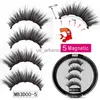 False wimpers MB 2020 Lange magnetische wimpers 5 magneet False wimper make -up extensie 3D mink lashes faux cils magnetique naturel + pincet hkd230817