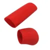 Lenkradabdeckungen 2PCs Praktische Silikonbedeckung Handbremsschutz Oval Gearknopf für Auto (rot)