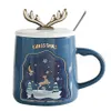 The latest 13OZ Christmas Coffee mug with a lid spoon, many style choices, support customization of any logo