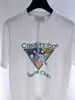Camisetas masculinas de boa qualidade nova chegada Casablanca Triangle pirâmide camiseta Men 1 1 Casablanca Casual Casual Casual Tees Vintage