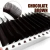 Falska ögonfransar Abonnie Dark Brown Eyelash Extensions 0,05/0,07/0,10 Individuell chokladfärg Professionell volym LASS -förlängning levererar HKD230817