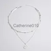 Collane a ciondolo karopel 925 sterlsilver collana rotonda a tre strati semplice catena di serpente gambo a sfera Gift per la squisita gioiello delle donne J230817