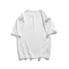 Camisetas T Men Camisetas pesadas de algodão pesco-pescoço cair ombro de manga curta T-shirt Top Cross Borda