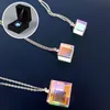 Prisms Sunshine Sun Casher Color Prism قلادة Crystal Cube Light Love Necklace Prisma 230816