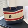 Bolsos de playa para mujeres de diseñador Bolso de la playa Personalidad personalidad de cuero genuino de alta calidad atmósfera minimalista Bolsa tejida