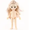 Dockor Adollya BJD Doll naken Body Ball fogade Swivel 16cm 3d Eyes 13 Moveble Joints Makeup Princess 112 Gift 230816