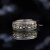 Bandringen Prachtige mode zirkon holle ringen voor vrouwen vintage bruiloft verlovingsring jubileum cadeau sieraden anillos mujer j230817
