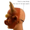 Party Masks Cosplay Bull Demon King cow Horn Nose Big Ear Horror Creepy Horrible Halloween Mask Terror Full Face Costume Prop Carnival Party 230816