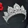 Headpieces Women's Classic Wedding Jewelry Set Rhinestone Tiaras Crown Necklace Earrings Pageant Diadem Bridal Dubai
