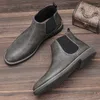 Buty 40 ~ 46 Chelsea Boots Men Brand Wygodne modne skórzane buty #KD5318 230816