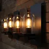 Lampa ścienna loft vintage przemysłowy American Country Clear Glass Edison Sconce Bazgna lustro w domu nowoczesne oświetlenie wystroju