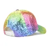 Caps Ball Caps Cap cekiny błyszczące niechlujne bun snapback hat sun kobietę gole