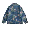 Men's Jackets Flower printed Pattern Denim Oversized Hip Hop Streetwear Outwear Coats For Male Spring Autumn 230816