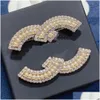 Pins Brooches 18K Gold Brooch Designer Jewelry Diamond Luxury Logo Logo Romantic Пара универсальные свадебные вечеринки с G DHTUW