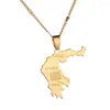 Pendant Necklaces Gold Color Greece Map Necklace Athens Country Athenian Symbol Patriotic Fashion Jewelry