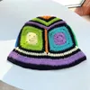 Beanie/Skull Caps Autumn Winter Style Colors Hand virkning Beanie Round Top Sticke Stretch Bucket Hat 230817