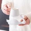 Кружки северная креативная кофейная чашка Swan Coffee Cup Set с золотым краем маленький милый белый черный зеленый розовый керамические чашки и блюдцы Прекрасные подарки 230817